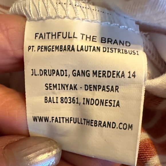 Faithful Striped Red and White with spaghetti straps Women's Maxi Dress - Picture 11 of 11